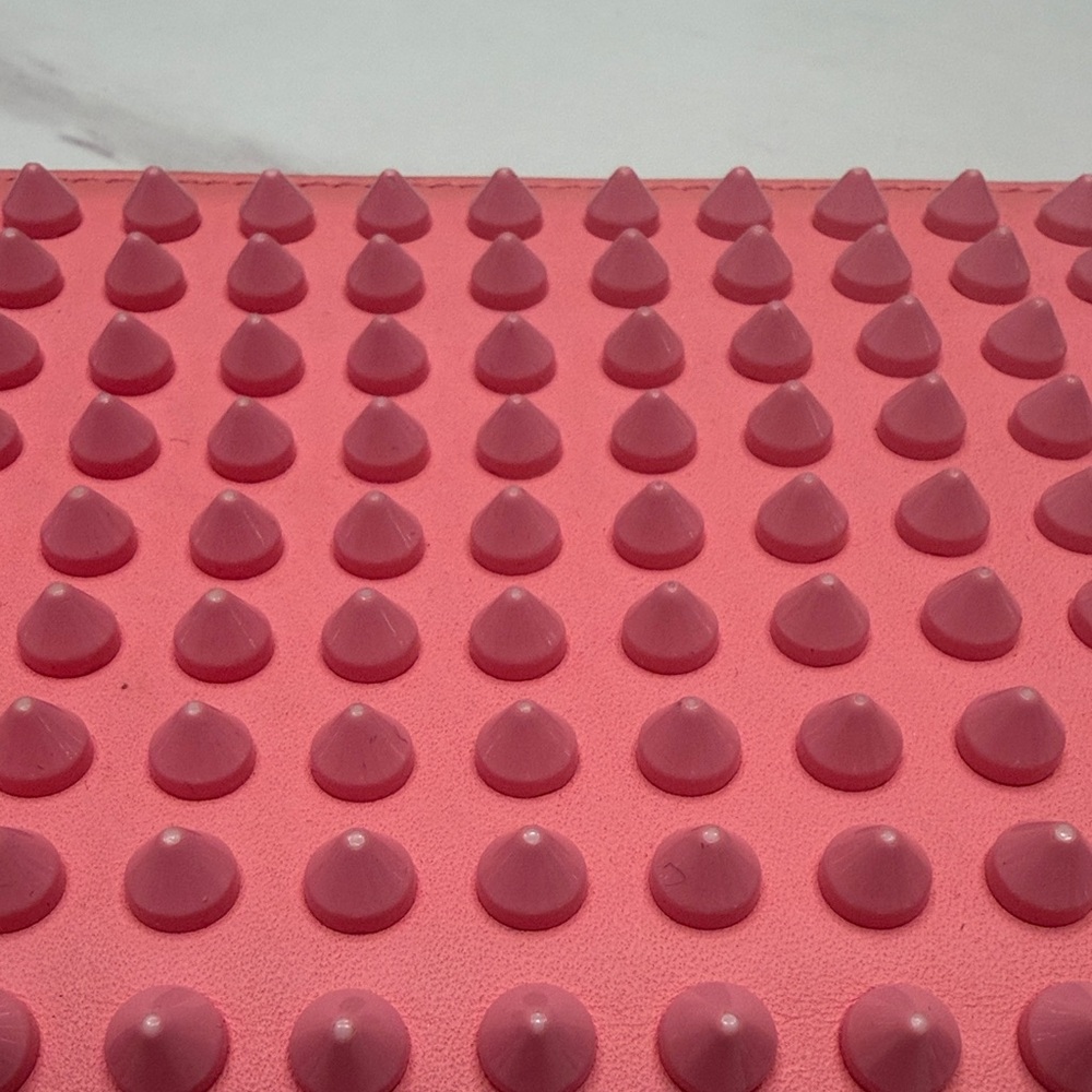 Christian Louboutin Studded Zip-Around Wallet - Pink - Picture 12 of 14